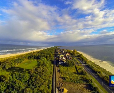 Widok na P&oacute;łwysep z lotu ptaka.